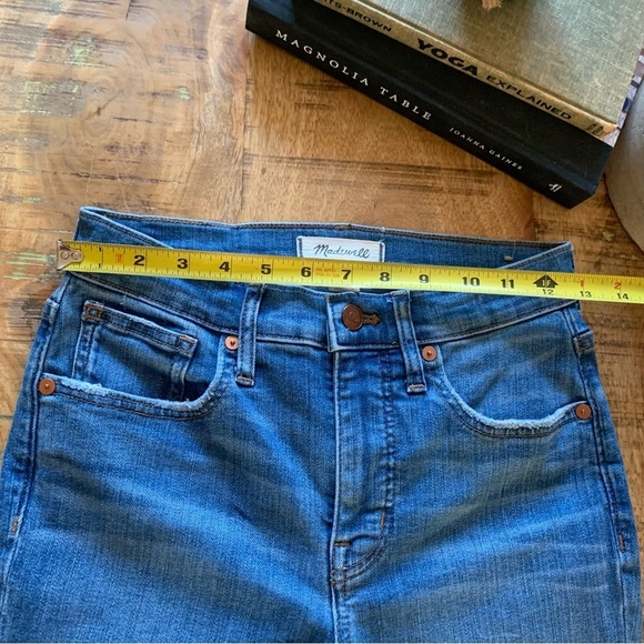 Madewell Mid-Rise 9 Bellachase Blue Distressed Skinny Jeans Sz 25 - Picture 7 of 11